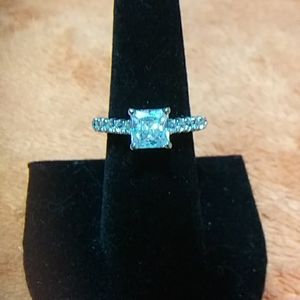 3 carat total gem weight Moissanite ring